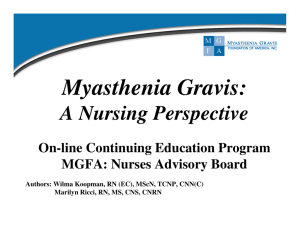MG - Myasthenia Gravis Foundation of America