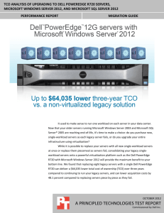 TCO analysis of upgrading to Dell PowerEdge R720 servers