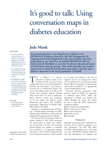 It's good to talk: Using conversation maps in diabetes education