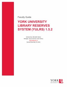 YULRS Reserves Faculty Guide