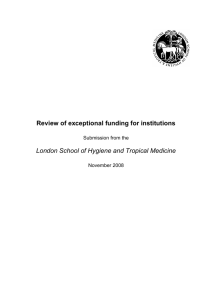 Review of exceptional funding for institutions London School of