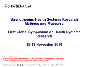 presentation - Third Global Symposium on Health