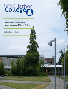 College Placement Test Information and Study Guide