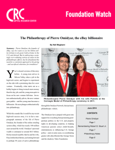 The Philanthropy of Pierre Omidyar, the eBay billionaire