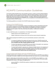 HCAHPS Communication Guidelines