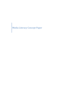 Media Literacy Concept Paper - Onderwijs en Vorming