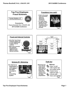 Top Five Employee Fraud Schemes