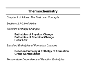 Lecture 8 - Thermochemistry