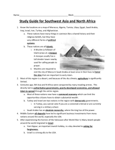 Study Guide for Southwest Asia and North Africa