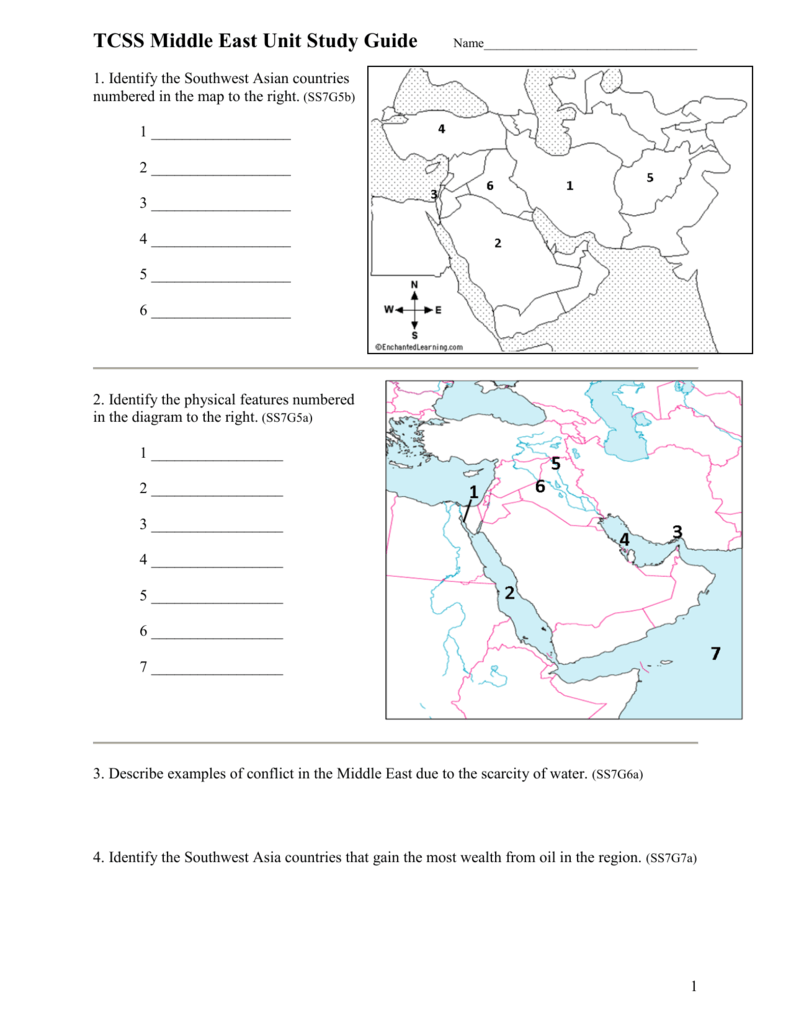 Sw Asia Physical Features Answer Key