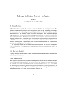 Software for Content Analysis – A Review