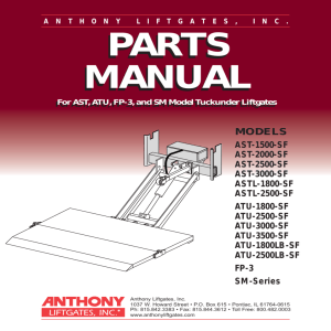 Parts Manual - Anthony Liftgates, Inc.