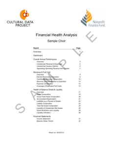 Sample NFF/CDP Financial Health Analysis