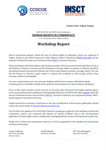 Workshop Report - NATO Cooperative Cyber Defence Centre of