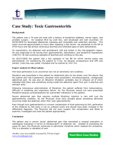 Case Study: Toxic Gastroenteritis