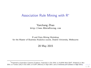 Association Rule Mining with R - RDataMining.com: R and Data