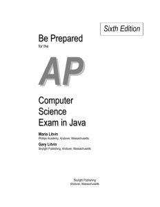 Computer Science Exam in Java