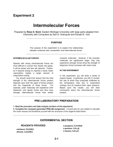 Intermolecular Forces - Eastern Michigan University