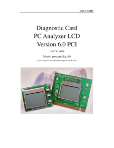 Diagnostic Card PC Analyzer LCD Version 6.0 PCI