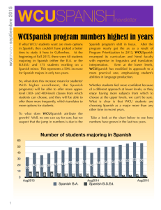 WCUSpanish program numbers highest in years