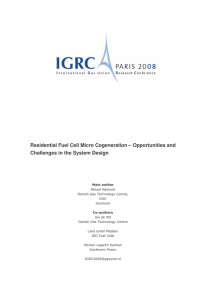 Residential Fuel Cell Micro Cogeneration – Opportunities and