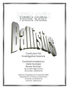 Ballistics - The University of Oklahoma Department of Physics and