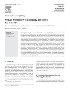 Virtual microscopy in pathology education