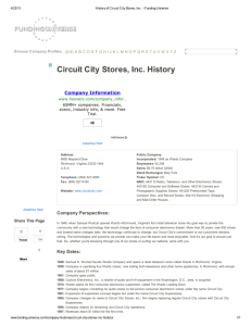 Circuit City Stores, Inc. History