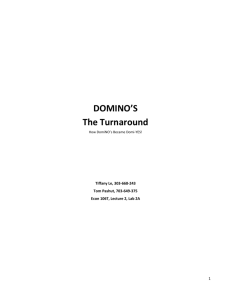 DOMINO'S The Turnaround