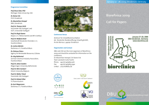 Biorefinica 2009 Call for Papers