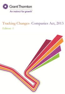 Tracking Changes- Companies Act, 2013
