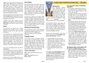 A Short Guide to Copyright for UNSW Staff Pamphlet