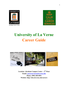 University of La Verne Career Guide