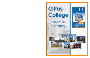 college catalog - Citrus College