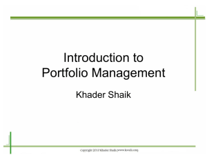Introduction to Portfolio Management (PPT/PDF)