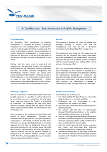 Basic Introduction to Portfolio Management