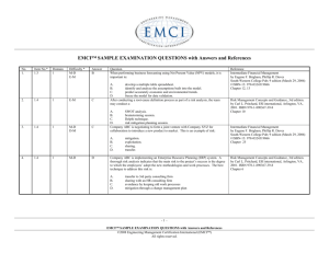EMCI™ SAMPLE EXAMINATION QUESTIONS with Answers and