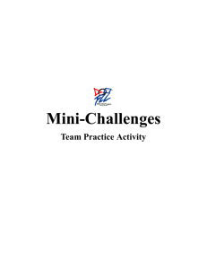 Mini-Challenges - FIRST® LEGO® League