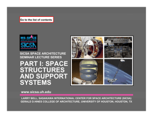 space structures and support systems - sicsa