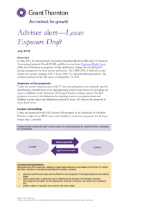 Adviser alert Leases Exposure Draft