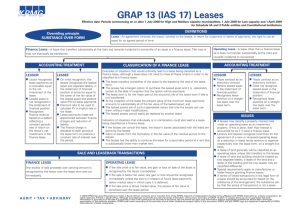 GRAP 13 (IAS 17) Leases