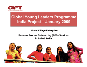 Global Young Leaders Programme India Project – January 2009