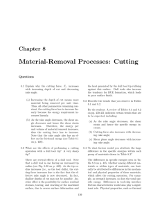 Material-Removal Processes: Cutting
