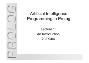 Artificial Intelligence Programming in Prolog