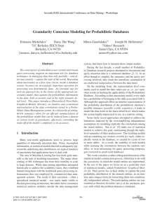 Granularity Conscious Modeling for Probabilistic Databases
