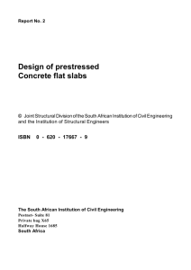 Design of prestressed Concrete flat slabs