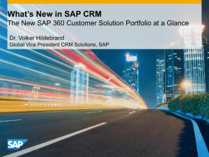 What's New in SAP CRM