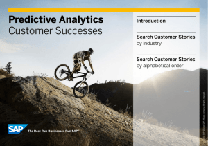 Predictive Analytics Customer Successes