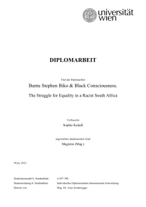 bantu stephen biko & black consciousness. the struggle for equality
