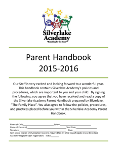 Parent Handbook 2014-2015